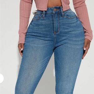Fashion Nova Blue Skinny Jeans